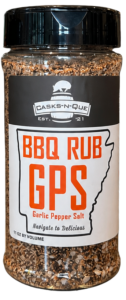 Casks-n-Que GPS Garlic Pepper Salt BBQ Rub at Mash & Vine Market in Little Rock