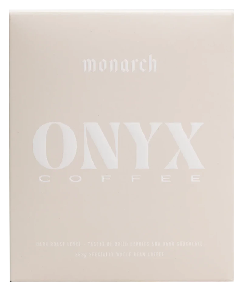 Onyx Coffee Lab Monarch whole bean coffee box.
