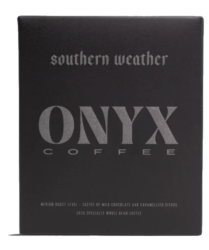 Onyx Coffee Lab Southern Weather whole bean coffee box.