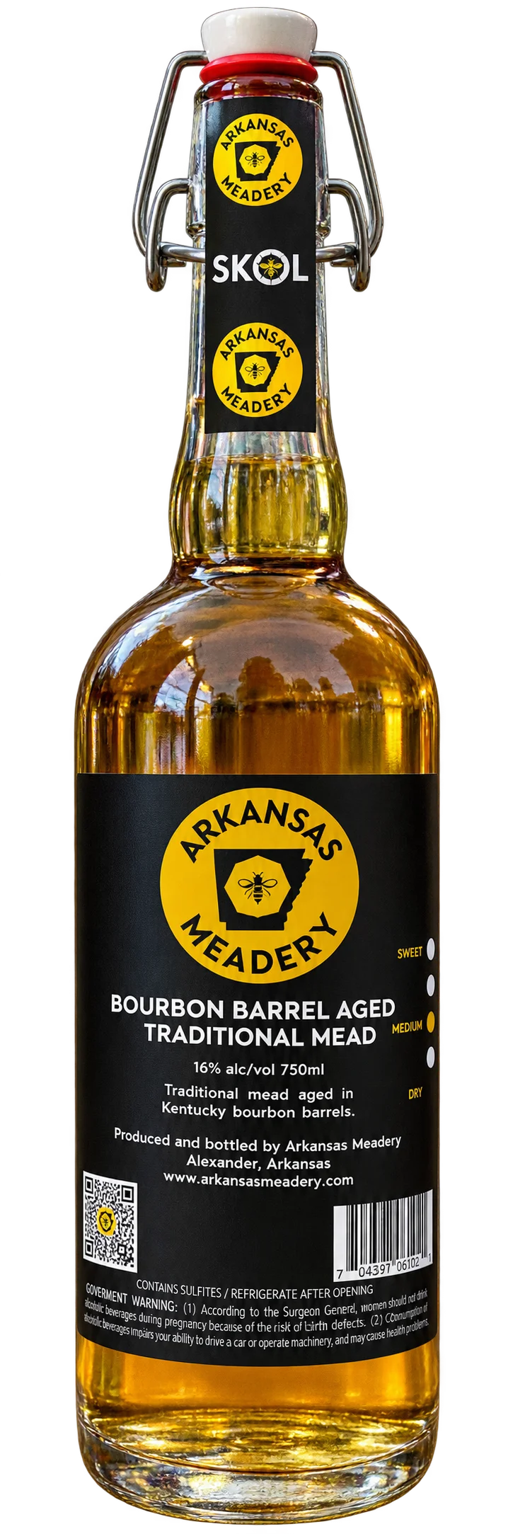 Arkansas Meadery Bourbon Barrel Aged Traditional Mead product package