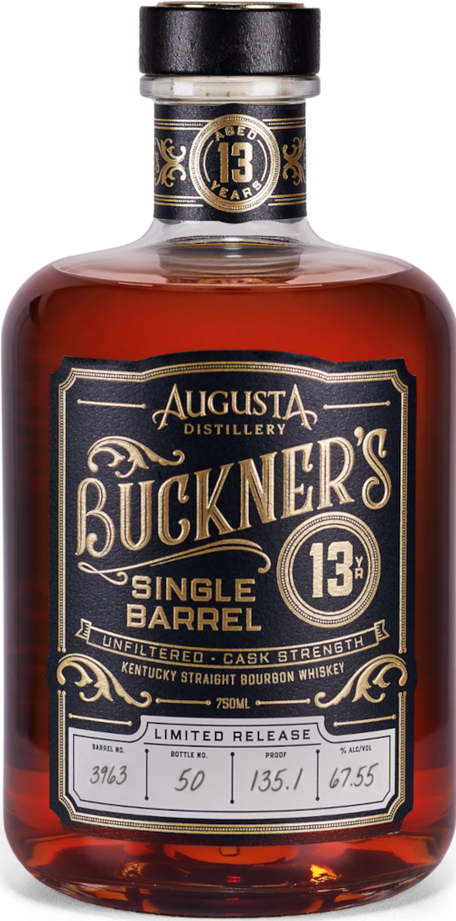 Augusta Distillery Buckner’s 13-Year Single Barrel #3963, a 135.1-proof Bourbon Club of Arkansas pick