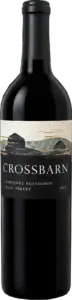 Crossbarn Cabernet Sauvignon 2021 Napa Valley red wine bottle with black capsule and vineyard-inspired label.