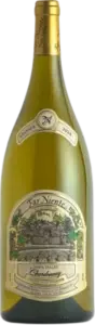 2024 Far Niente Napa Valley Chardonnay white wine bottle with gold foil capsule and illustrated vineyard label.